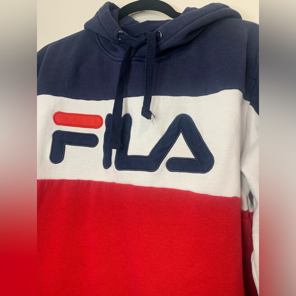 FILA Hooded Sweatshirt. Unisex. Men’s size L. Vintage hoodie. GUC - Picture 3 of 9